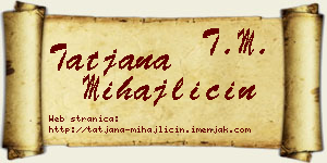 Tatjana Mihajličin vizit kartica